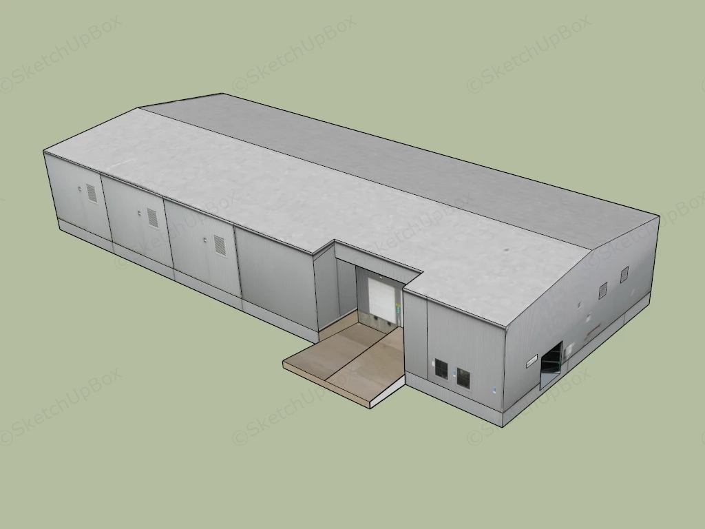 Warehouse Storage Building sketchup model preview - SketchupBox