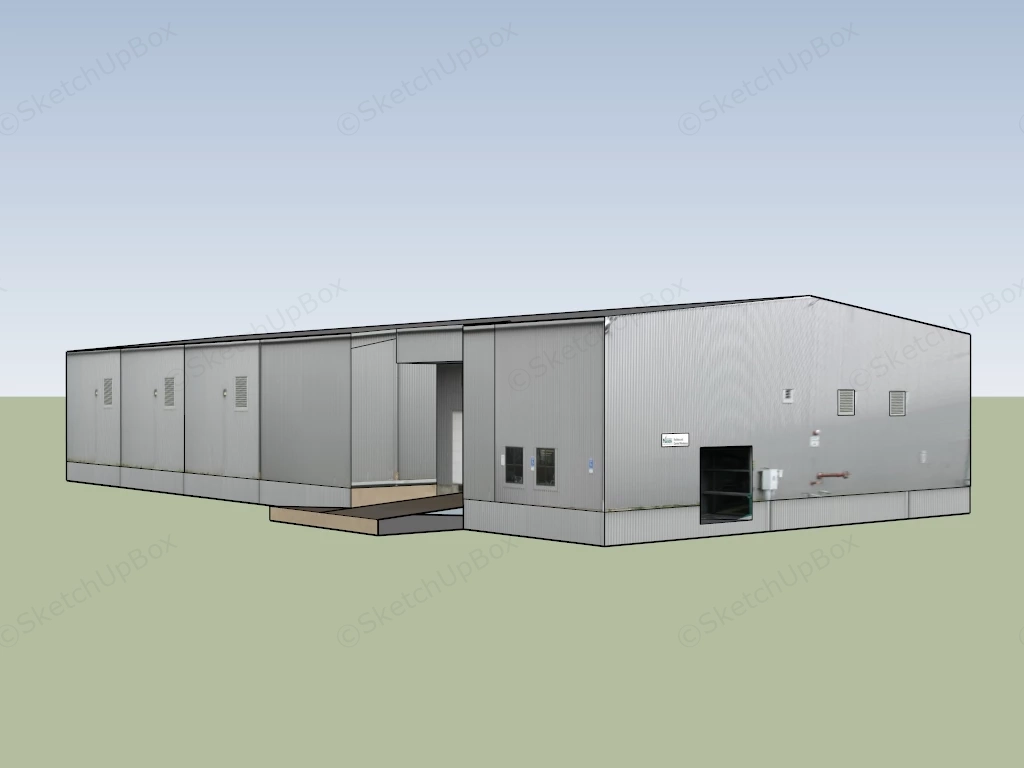 Warehouse Storage Building sketchup model preview - SketchupBox