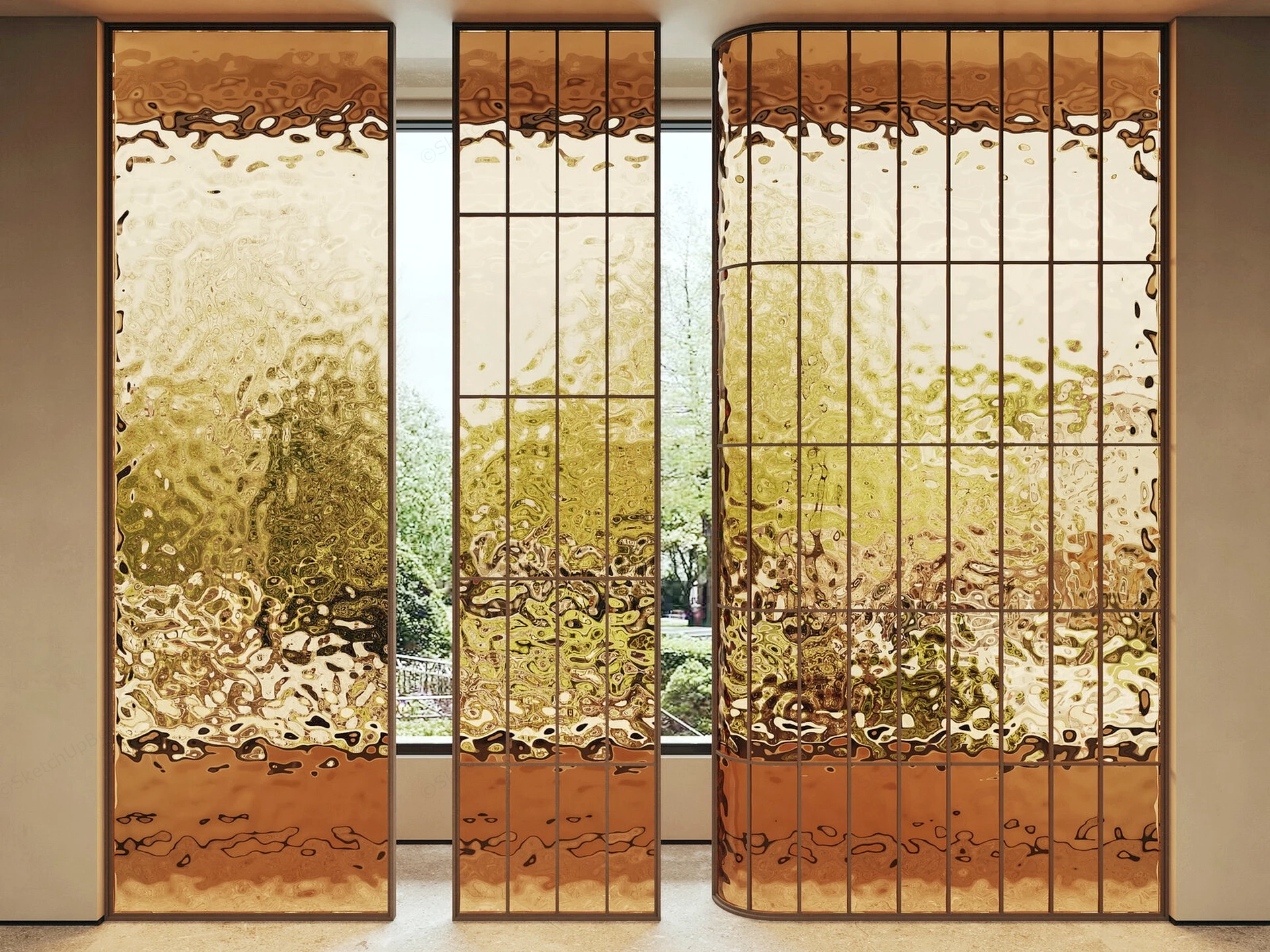 Stained Glass Room Dividers sketchup model preview - SketchupBox