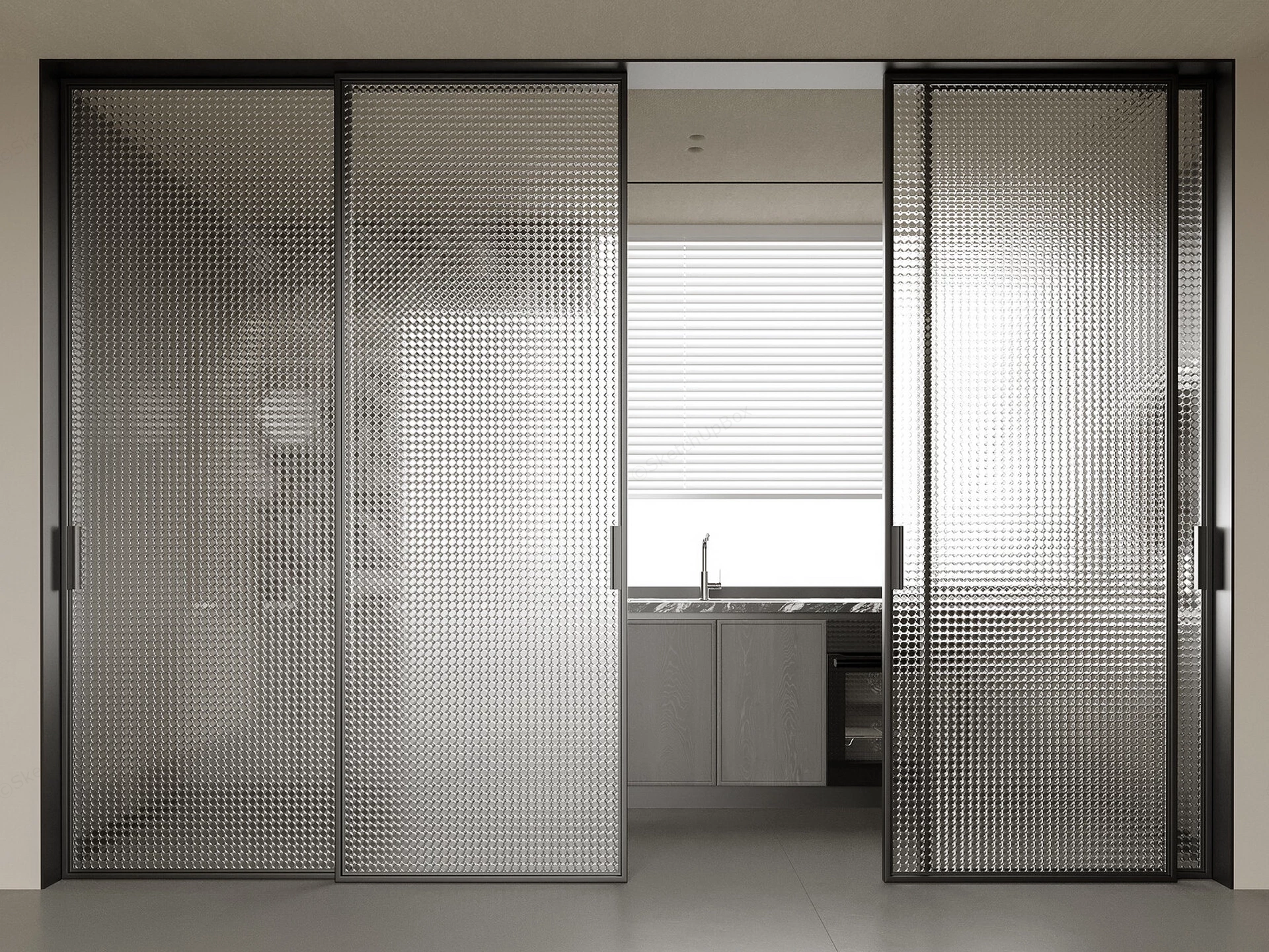 Kitchen Sliding Glass Door Design sketchup model preview - SketchupBox