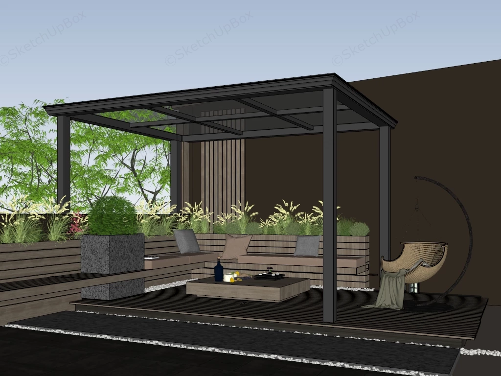 BackYard Patio Design sketchup model preview - SketchupBox