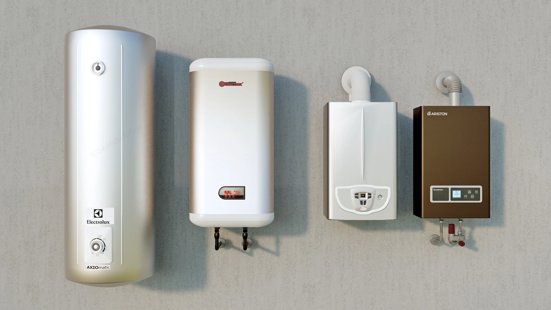 Home Water Heaters sketchup model preview - SketchupBox