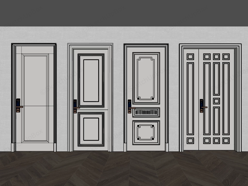 Traditional Interior Doors sketchup model preview - SketchupBox