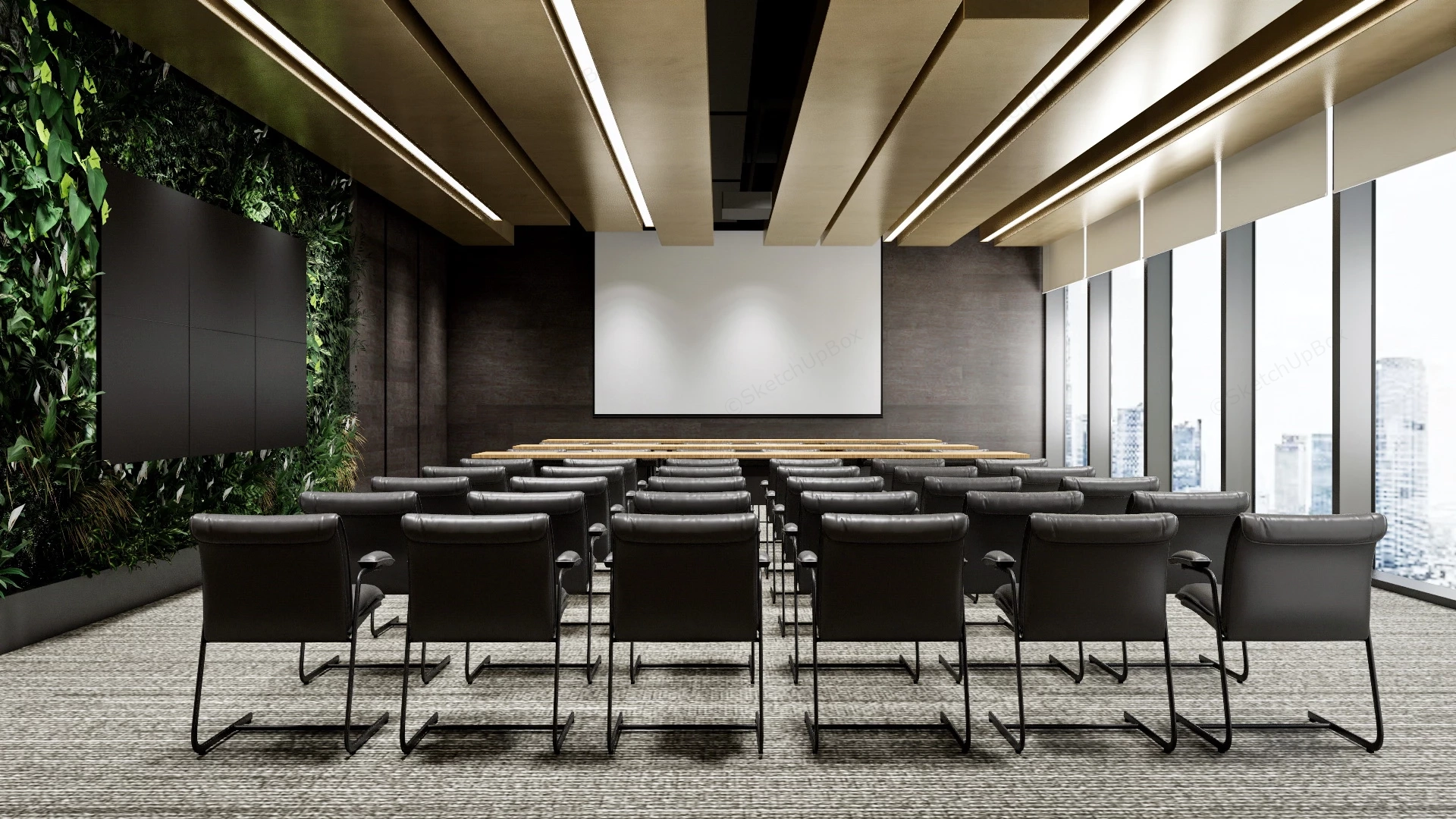 Corporate Training Room sketchup model preview - SketchupBox