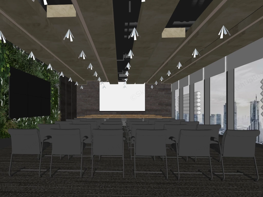 Corporate Training Room sketchup model preview - SketchupBox