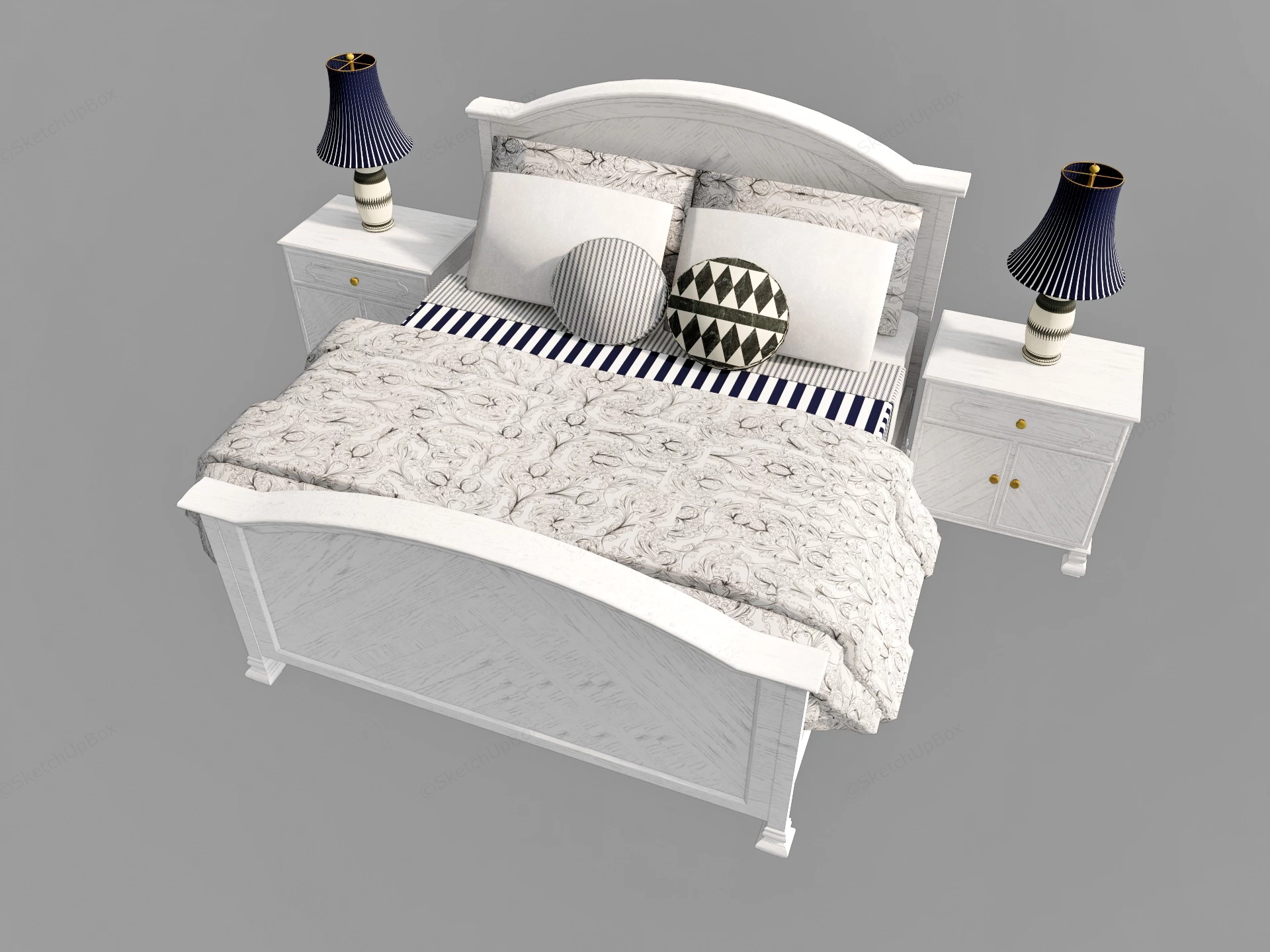 Cottage Style Bedroom Set sketchup model preview - SketchupBox