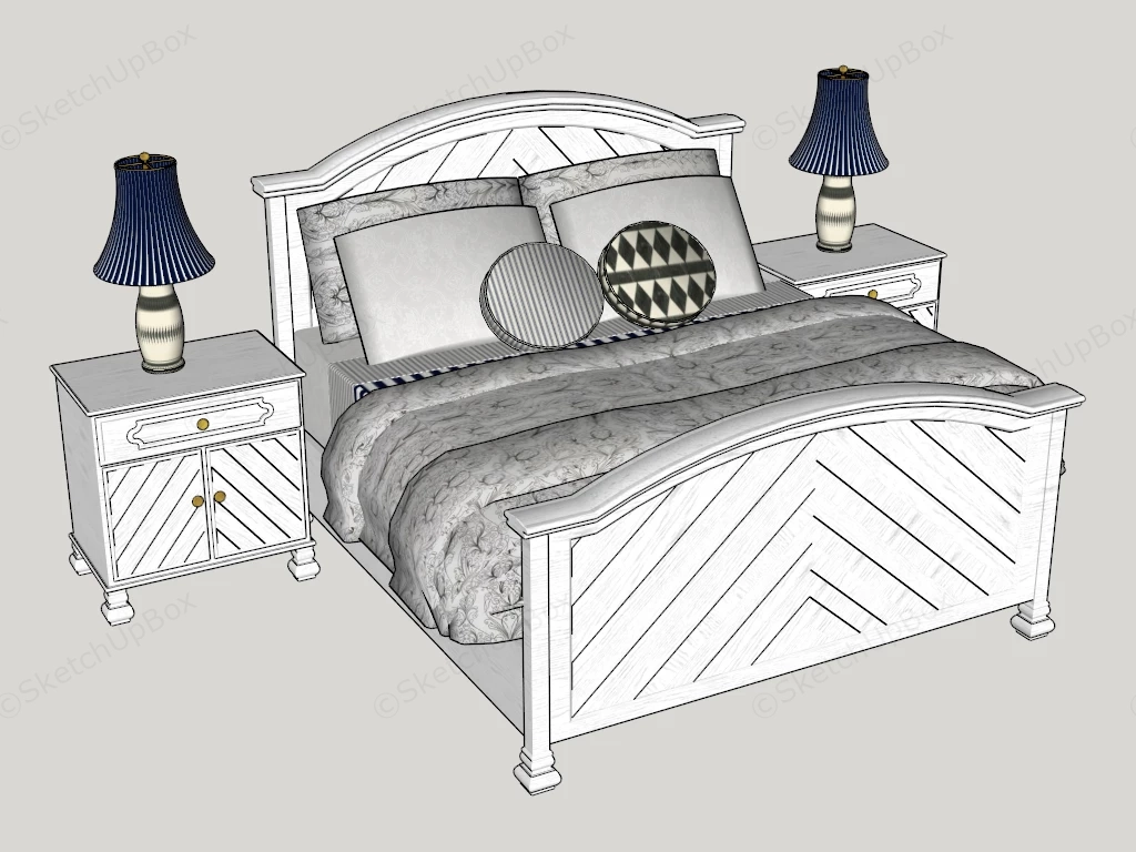 Cottage Style Bedroom Set sketchup model preview - SketchupBox