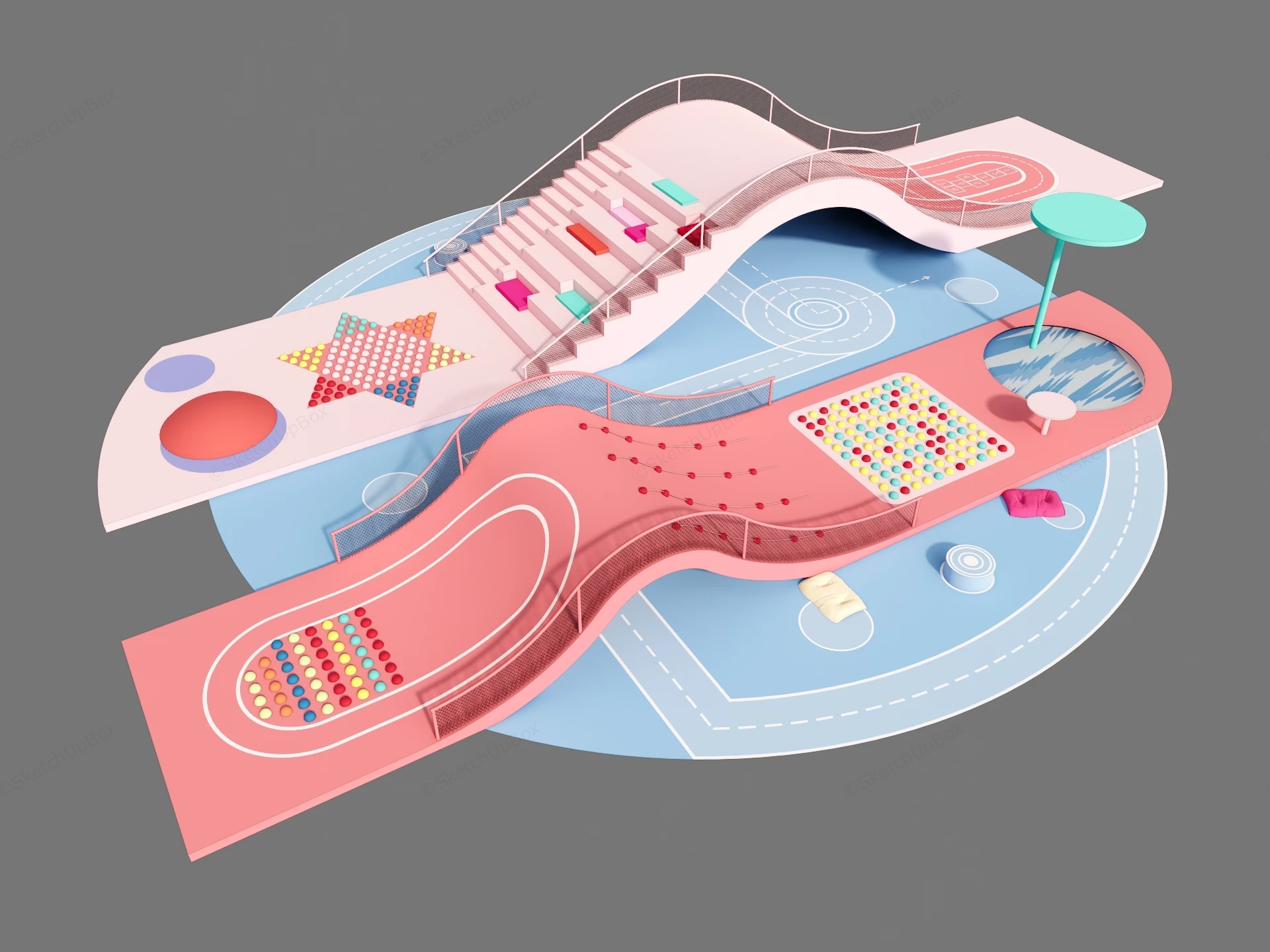 Toddler Playground Equipment sketchup model preview - SketchupBox