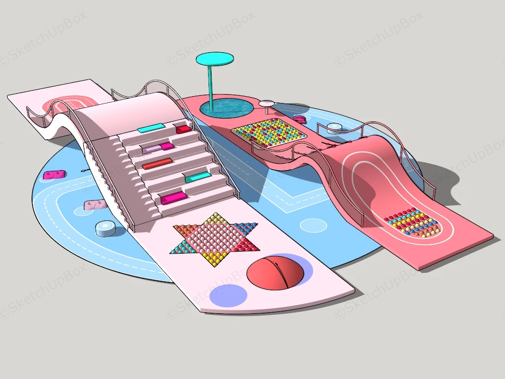 Toddler Playground Equipment sketchup model preview - SketchupBox