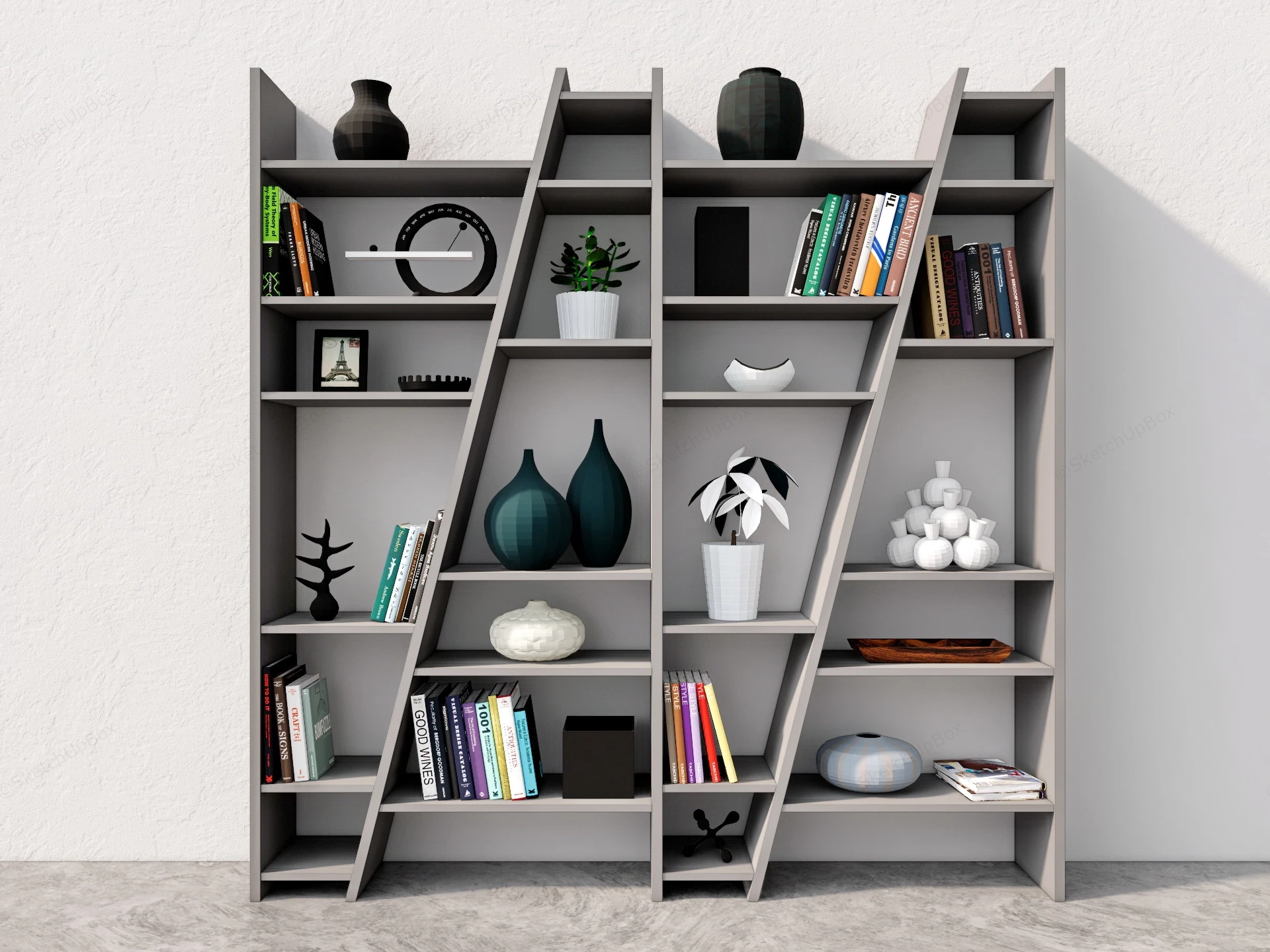 Decorative Wooden Shelf sketchup model preview - SketchupBox