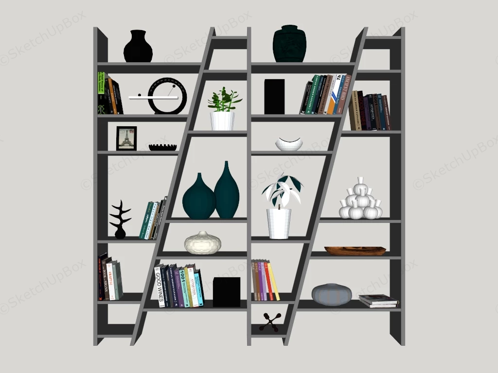 Decorative Wooden Shelf sketchup model preview - SketchupBox