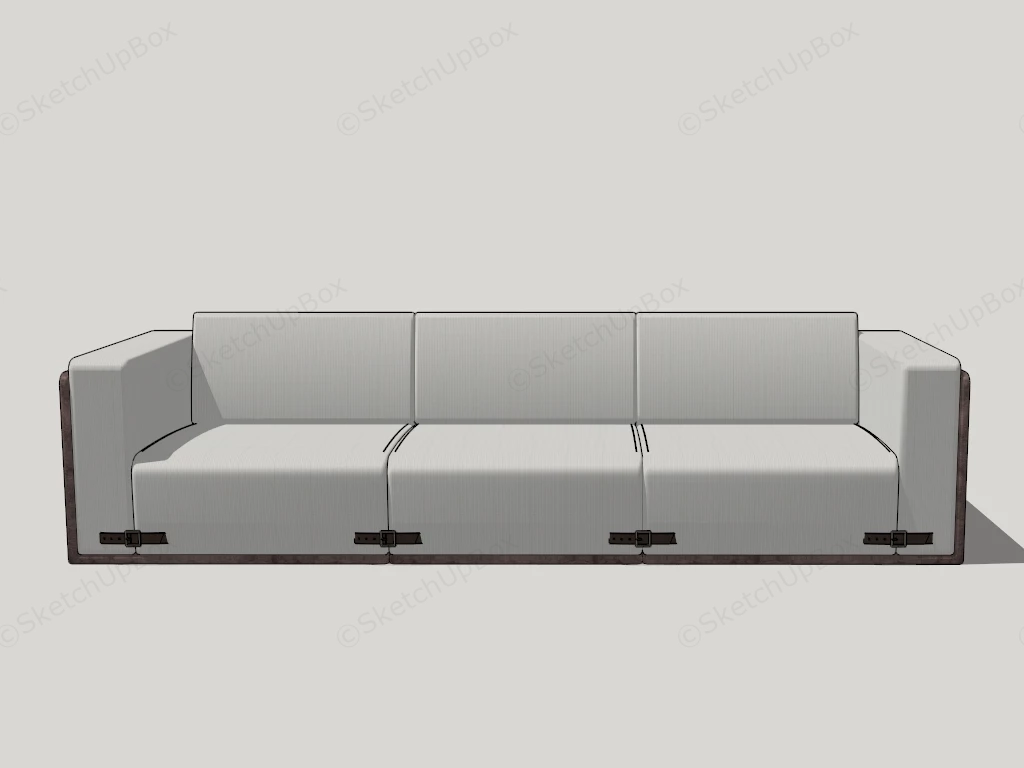 3 Seater Couch sketchup model preview - SketchupBox