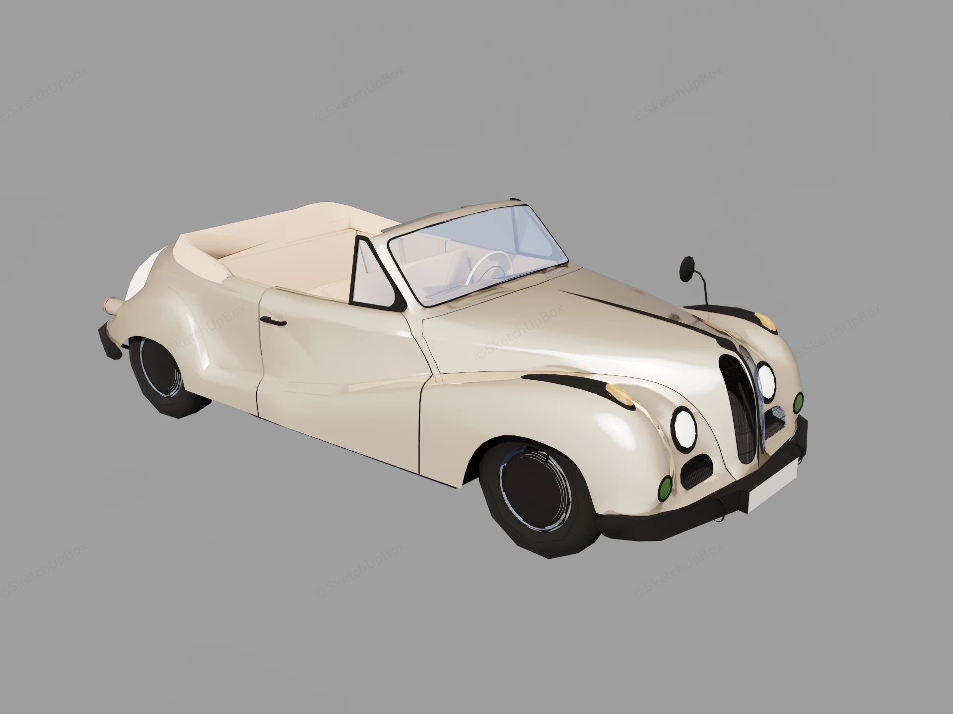 BMW 502 Cabriolet sketchup model preview - SketchupBox