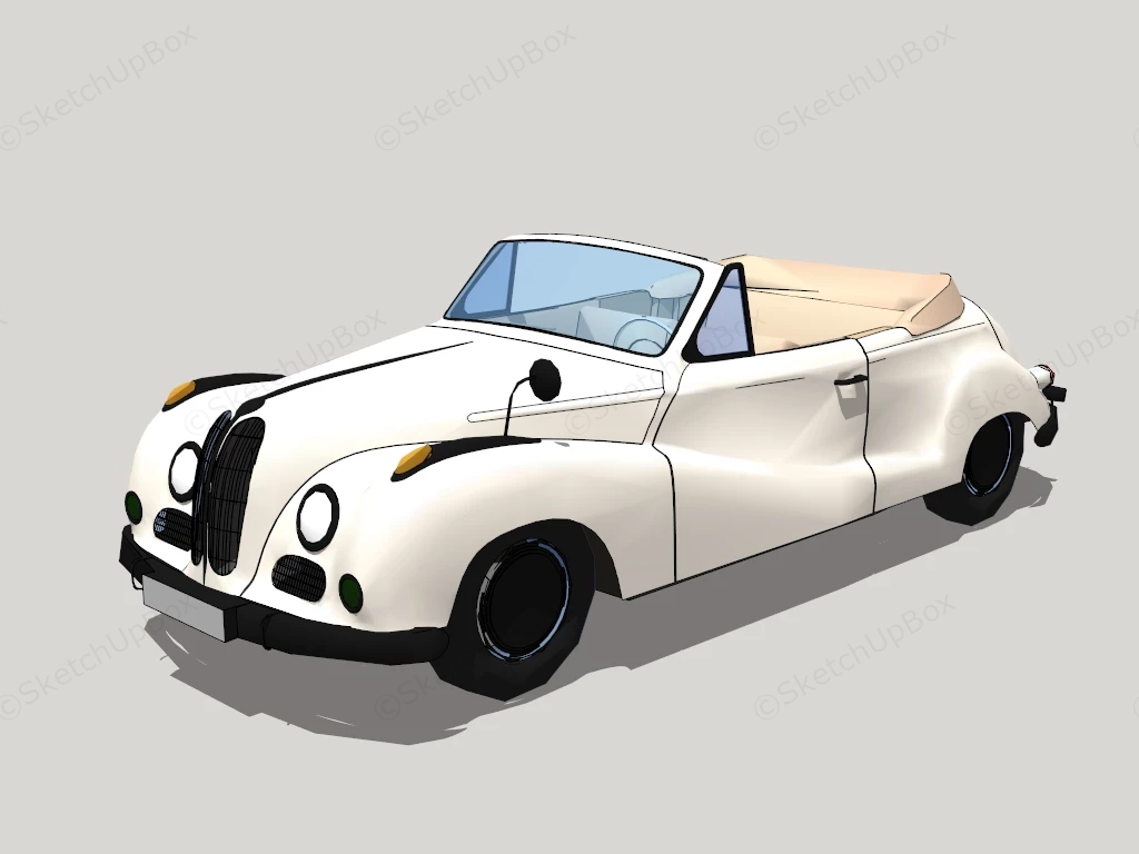 BMW 502 Cabriolet sketchup model preview - SketchupBox
