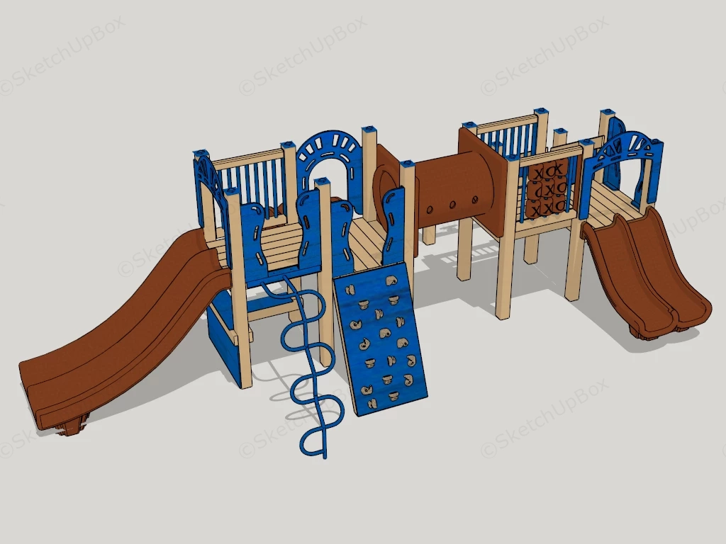 Kids Playset For Backyard sketchup model preview - SketchupBox