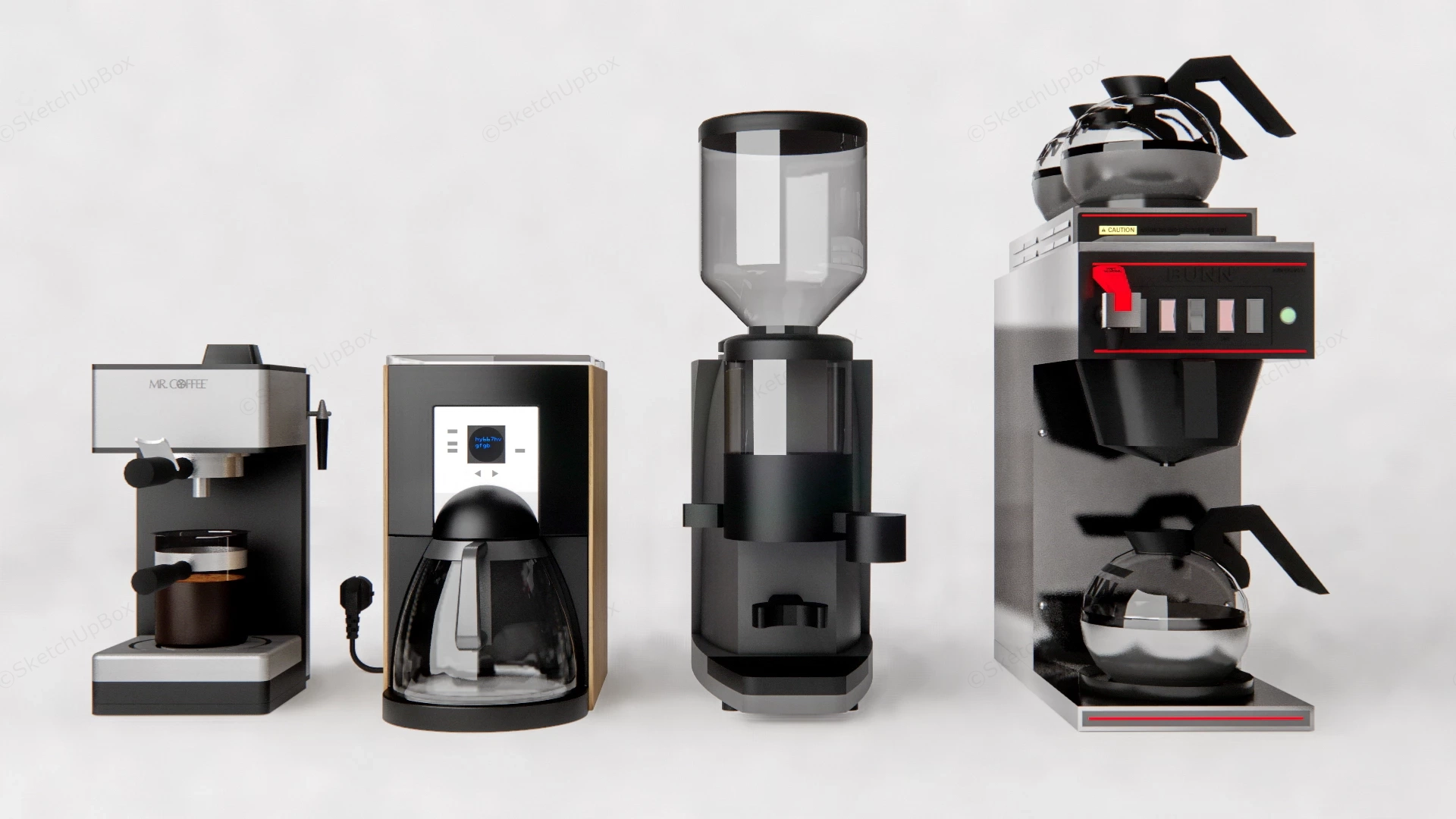 Home Coffee Machines sketchup model preview - SketchupBox