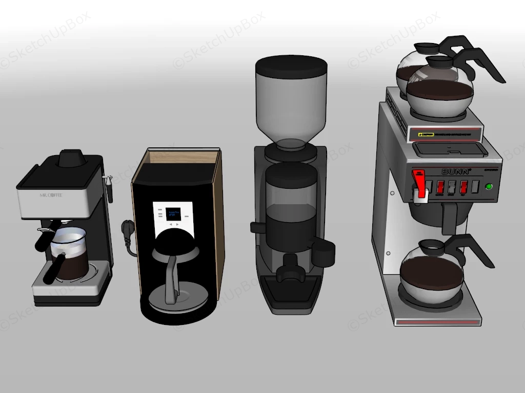 Home Coffee Machines sketchup model preview - SketchupBox