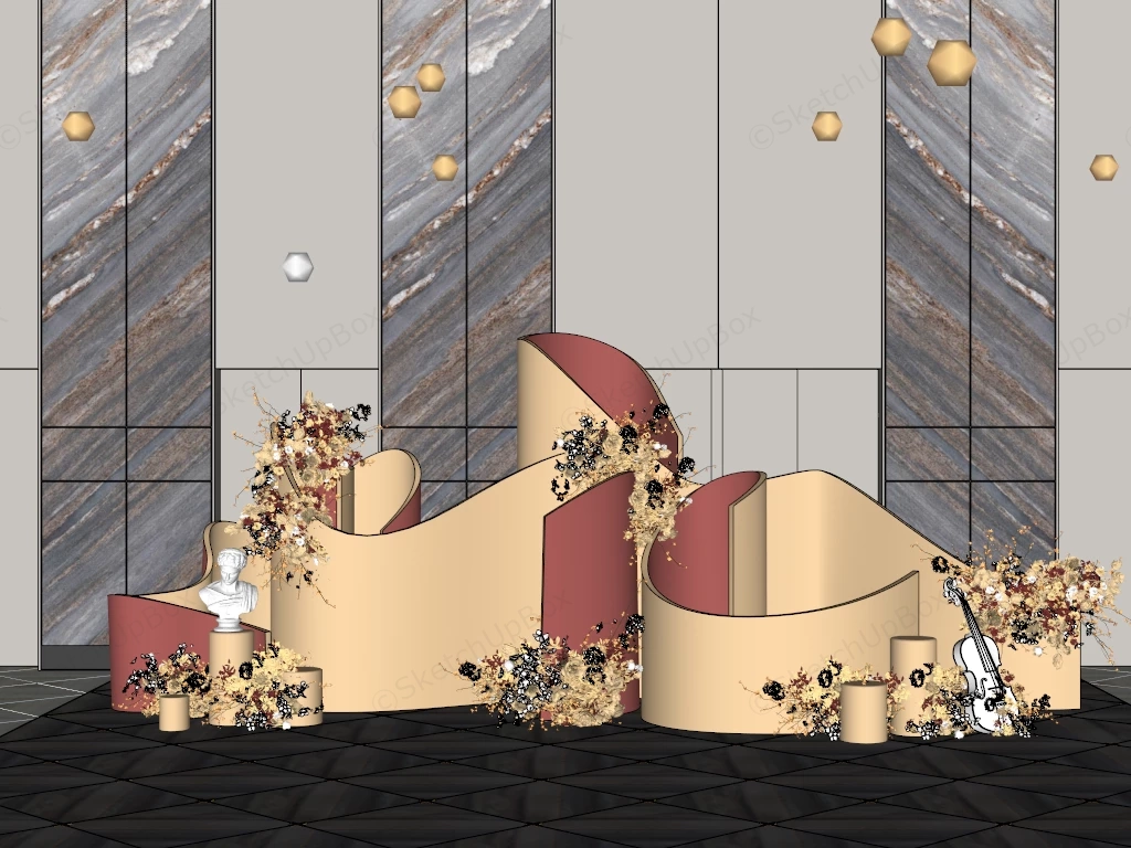 Wedding Reception Backdrop sketchup model preview - SketchupBox