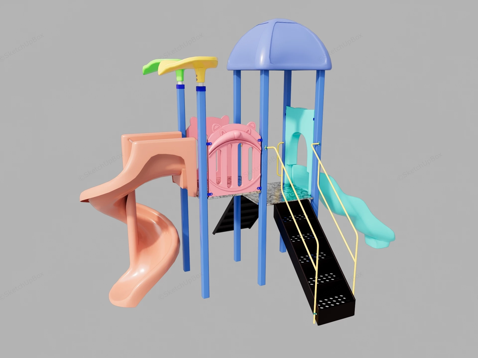 Plastic Outdoor Playset sketchup model preview - SketchupBox