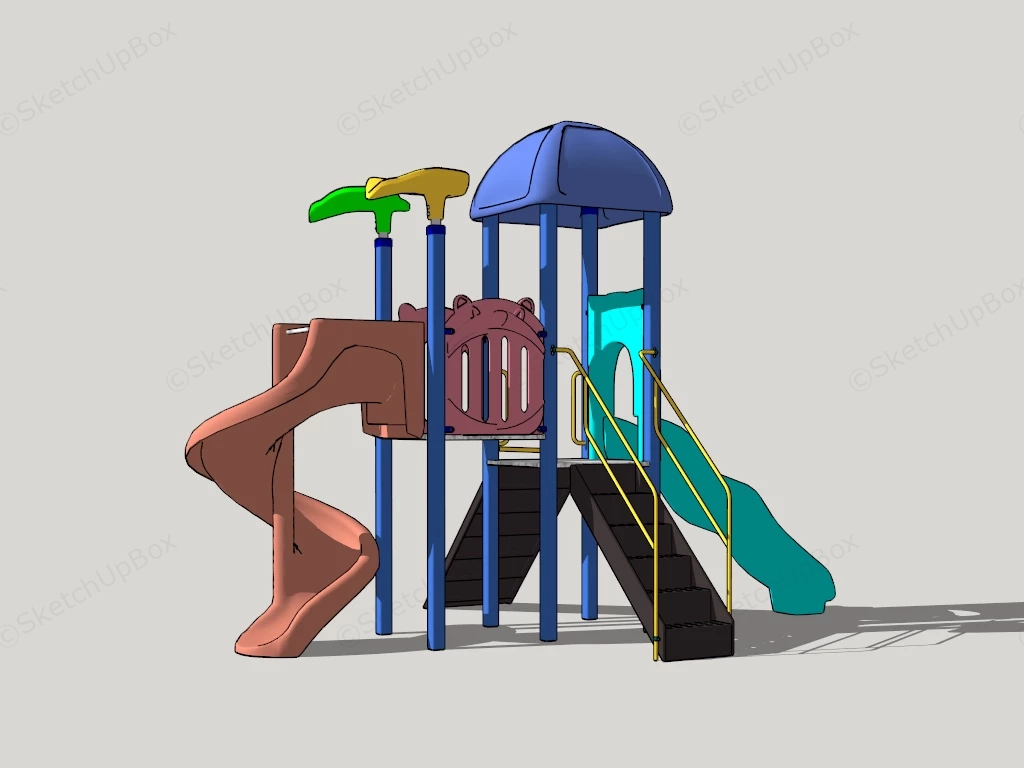 Plastic Outdoor Playset sketchup model preview - SketchupBox