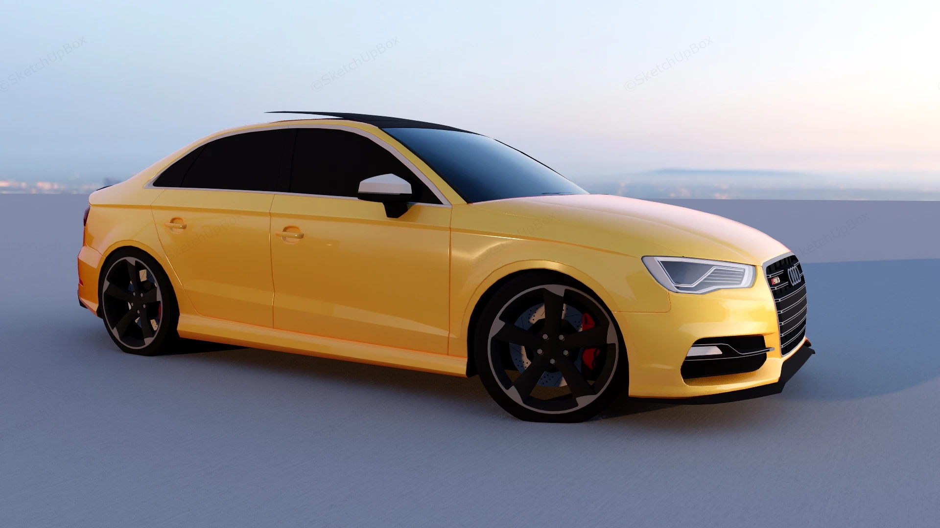 Audi RS3 Sedan sketchup model preview - SketchupBox