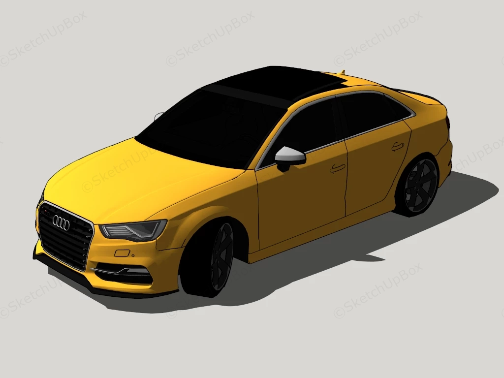 Audi RS3 Sedan sketchup model preview - SketchupBox