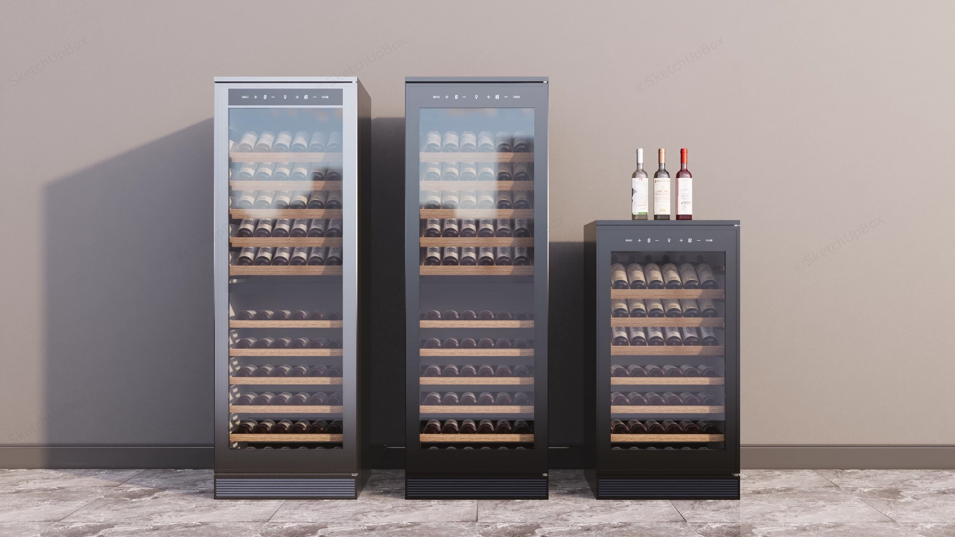Home Bar Wine Cabinets sketchup model preview - SketchupBox