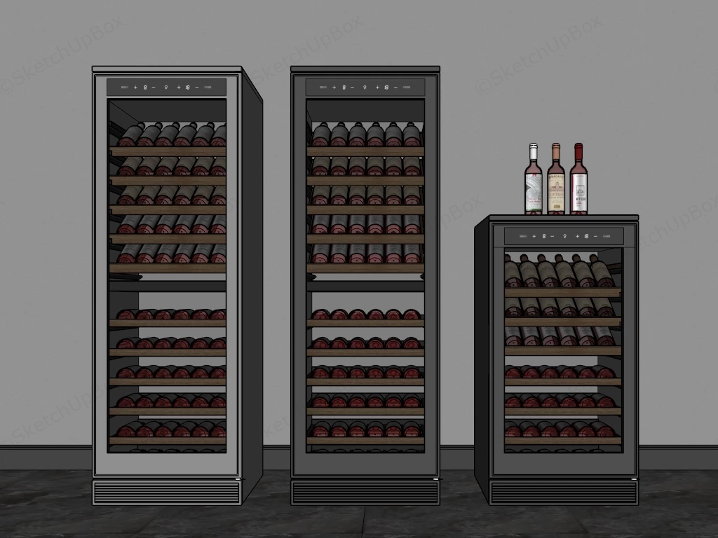 Home Bar Wine Cabinets sketchup model preview - SketchupBox