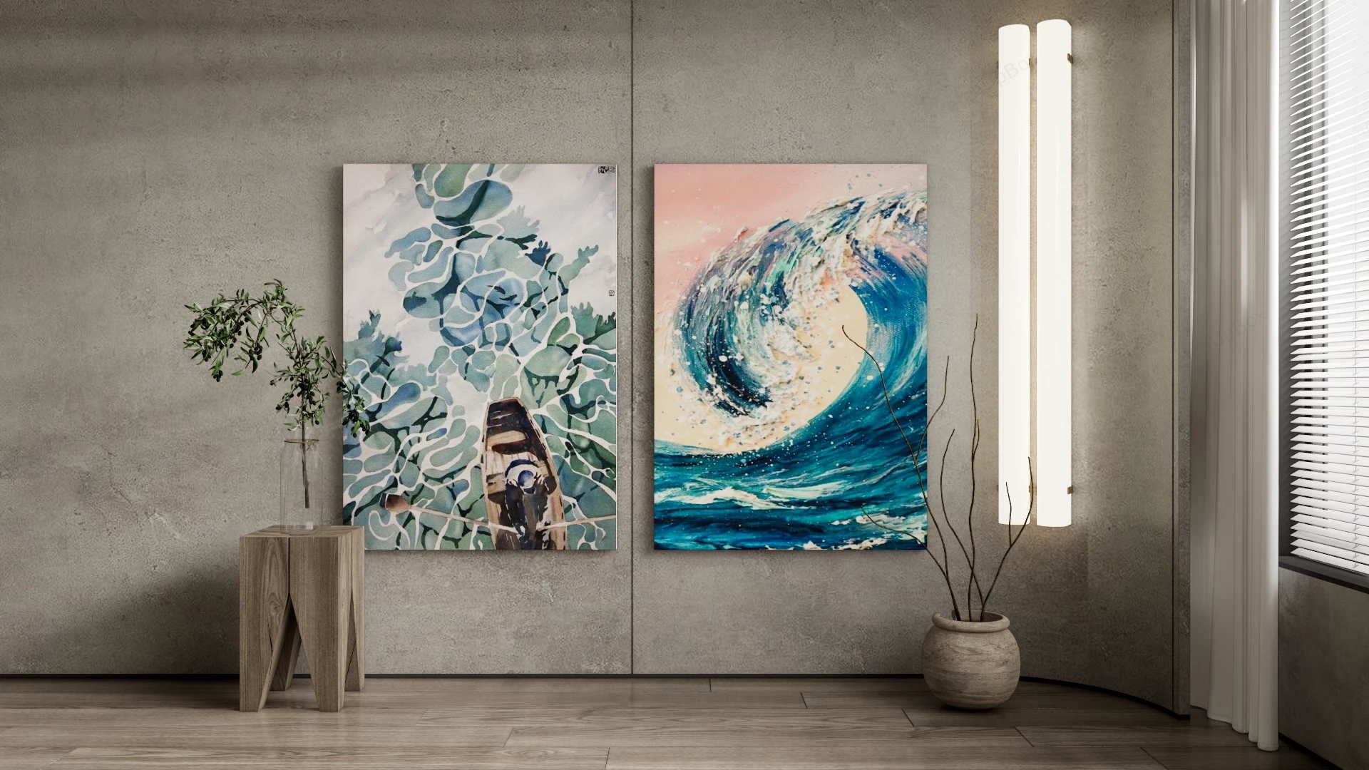 Wabi Sabi Wall Art Ideas sketchup model preview - SketchupBox