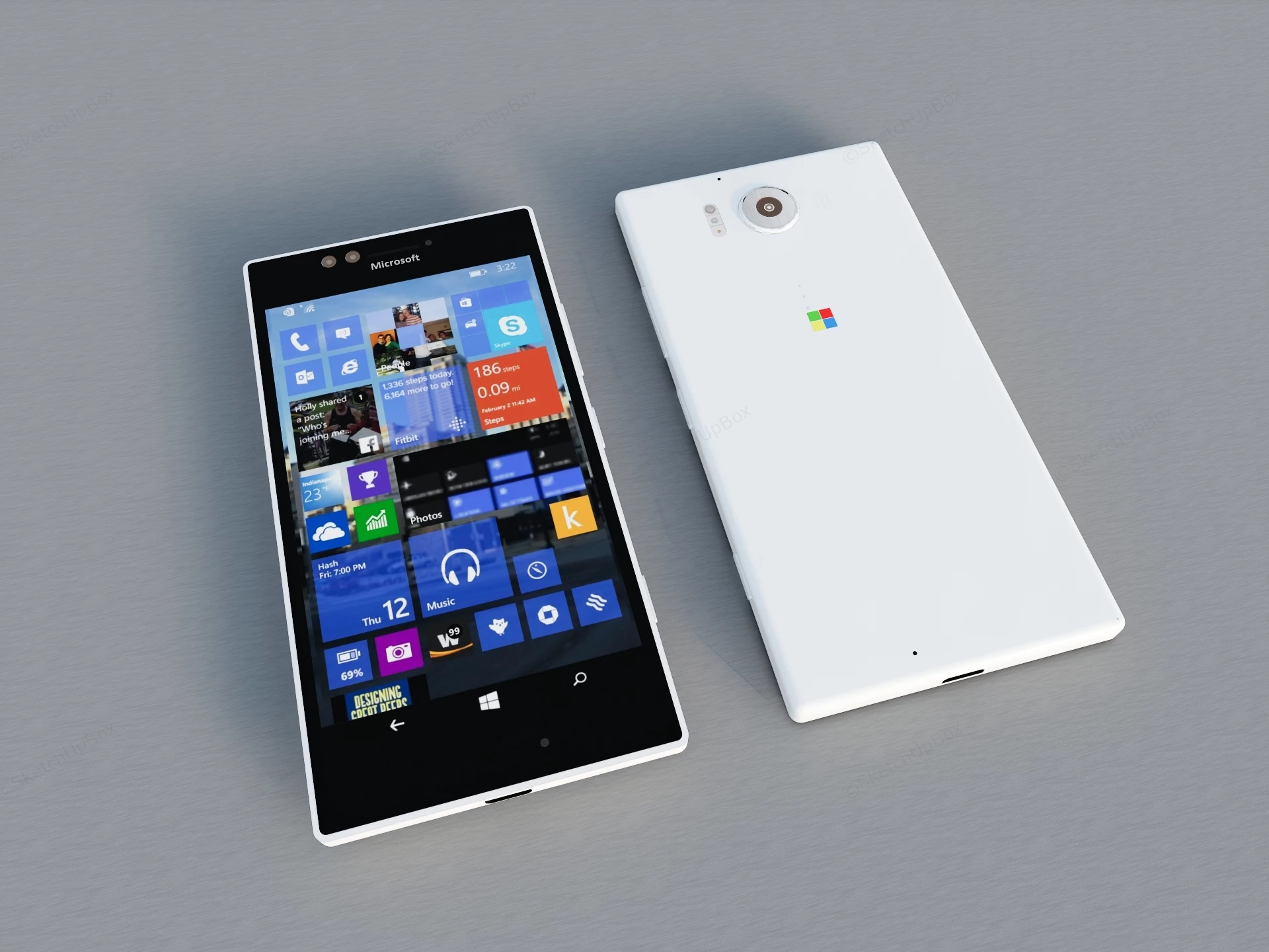 Microsoft Lumia 950 sketchup model preview - SketchupBox