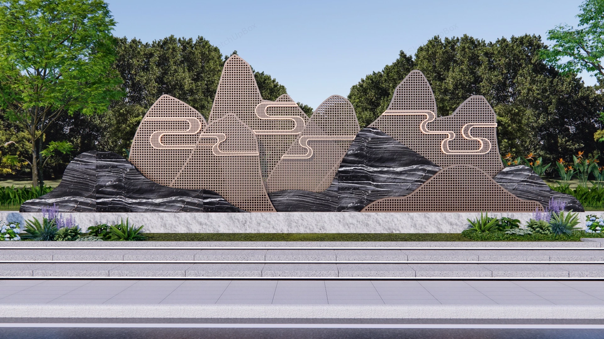 Natural Stone Art Sculpture sketchup model preview - SketchupBox