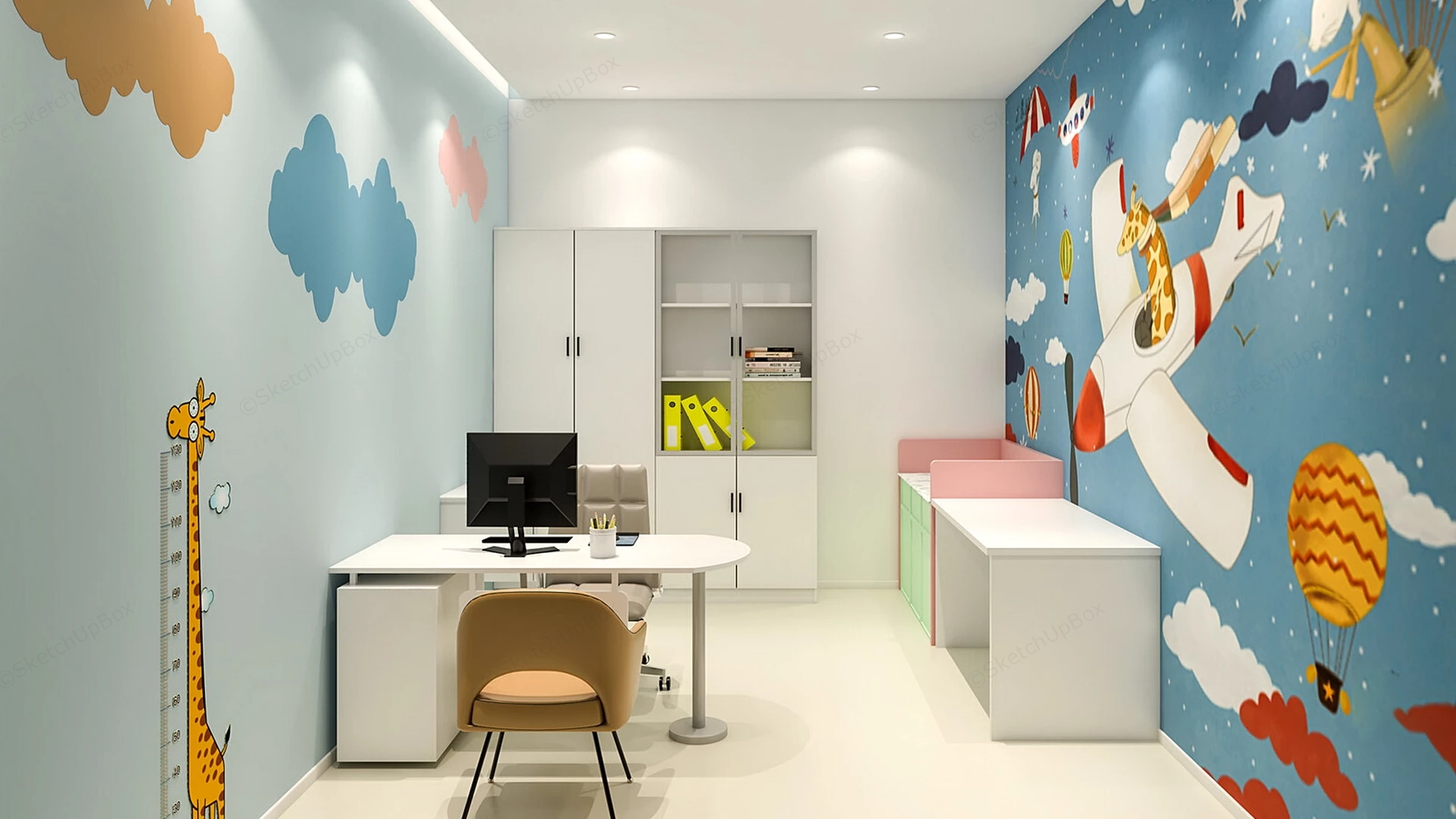 Pediatric Clinic Interior sketchup model preview - SketchupBox