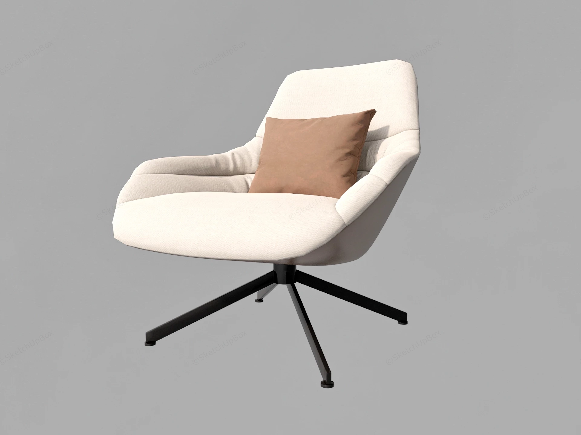 Swivel Accent Chair sketchup model preview - SketchupBox