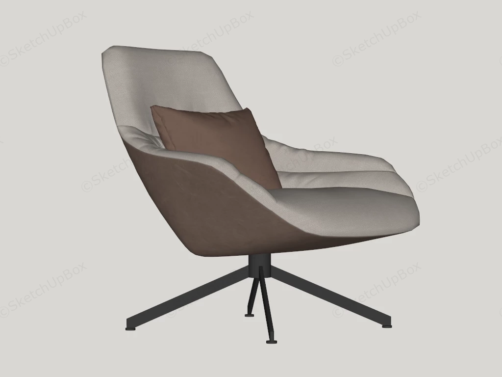 Swivel Accent Chair sketchup model preview - SketchupBox