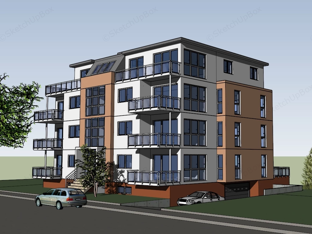 Contemporary Urban Apartment sketchup model preview - SketchupBox