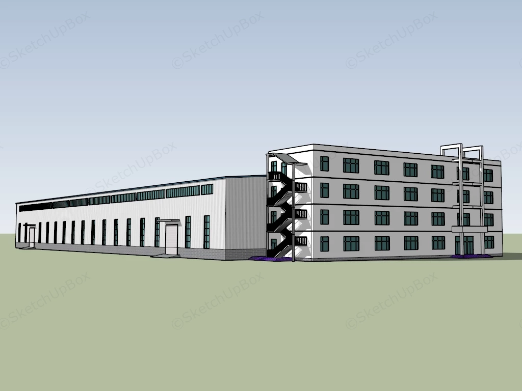 Factory & Office Buildings sketchup model preview - SketchupBox
