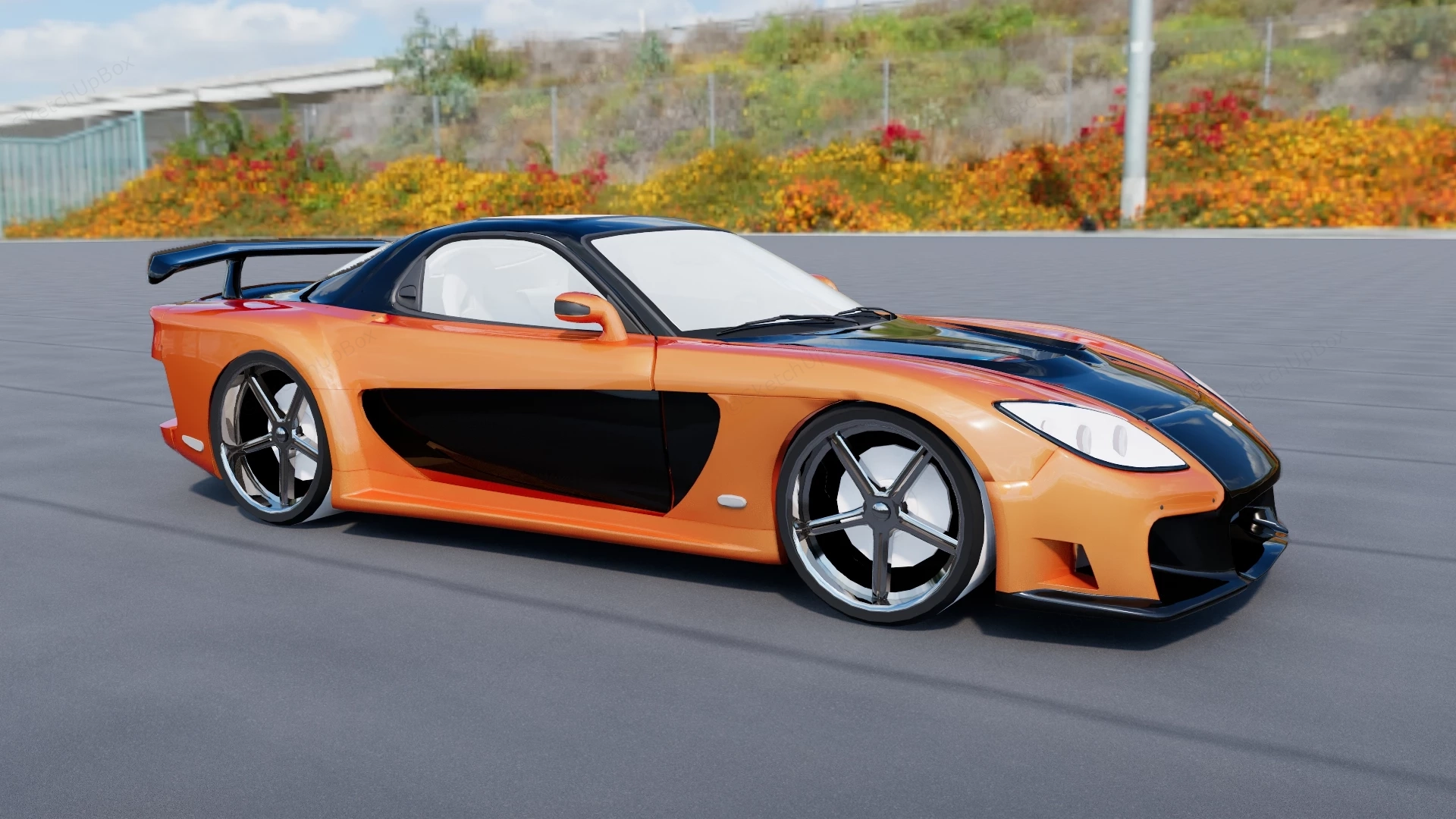 Mazda RX 7 sketchup model preview - SketchupBox