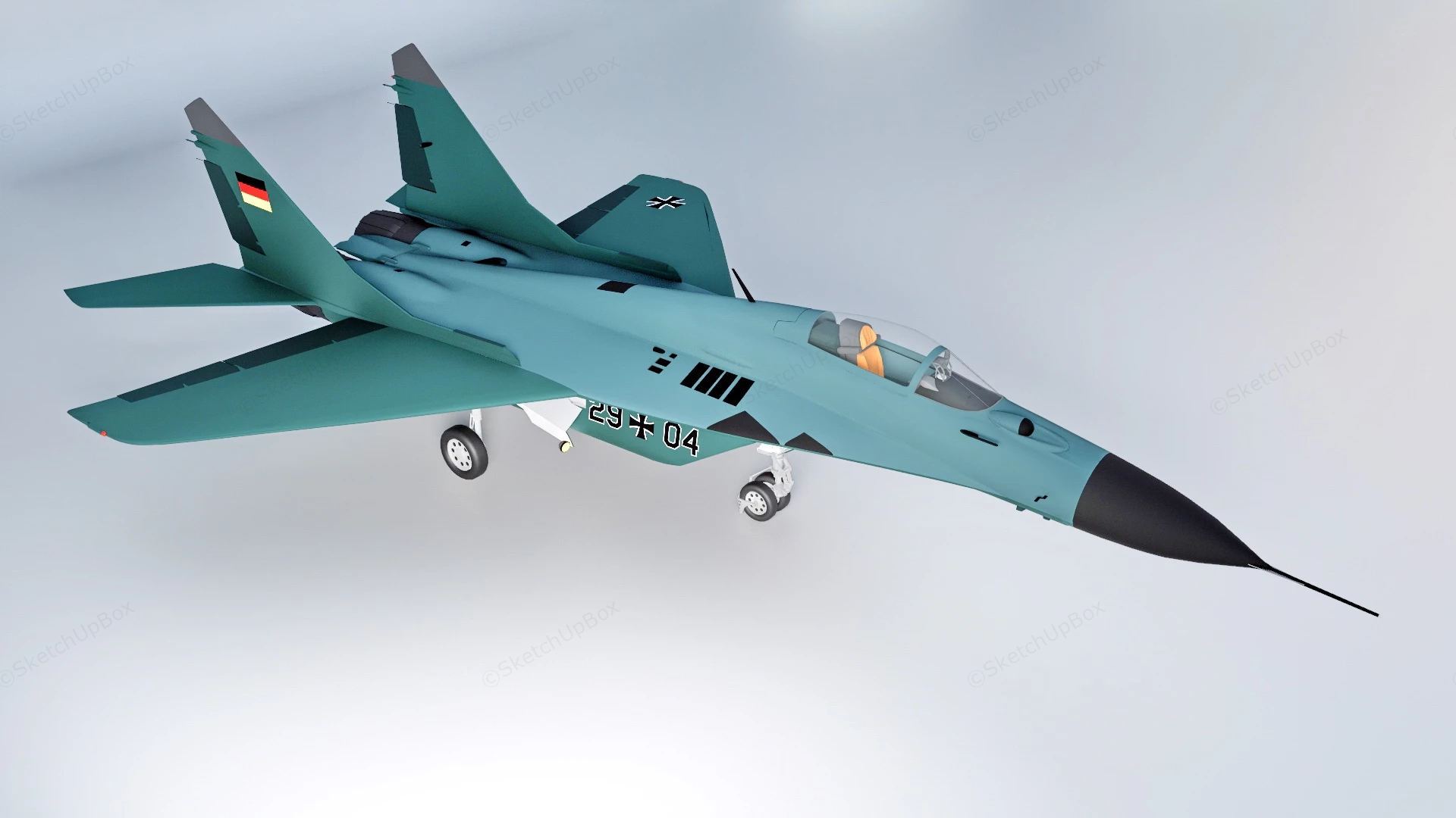 Mikoyan MiG 29 sketchup model preview - SketchupBox