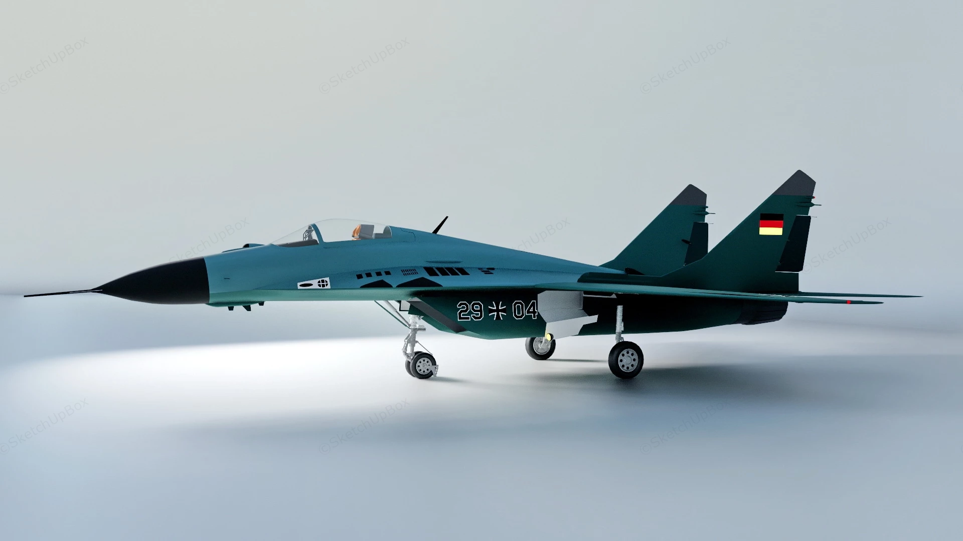Mikoyan MiG 29 sketchup model preview - SketchupBox