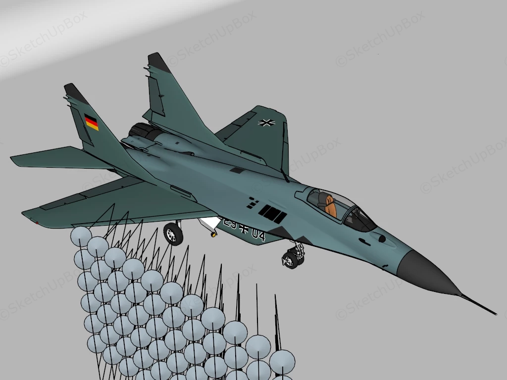 Mikoyan MiG 29 sketchup model preview - SketchupBox