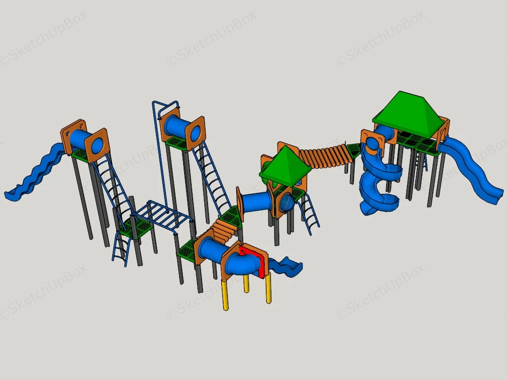 Adventure Playground Equipment sketchup model preview - SketchupBox