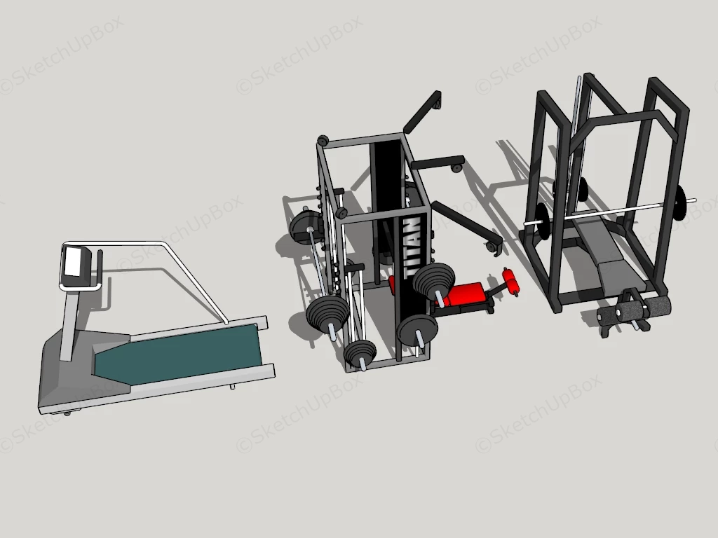 Weight Exercise Equipment sketchup model preview - SketchupBox