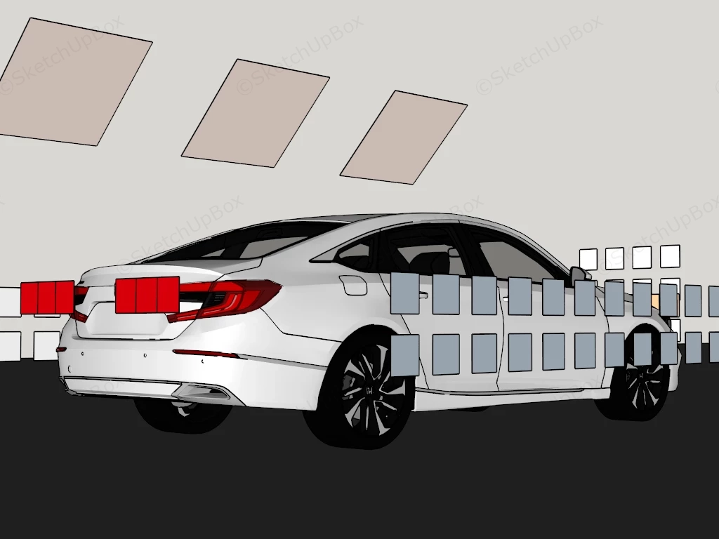 2020 Honda Accord Hybrid LX sketchup model preview - SketchupBox