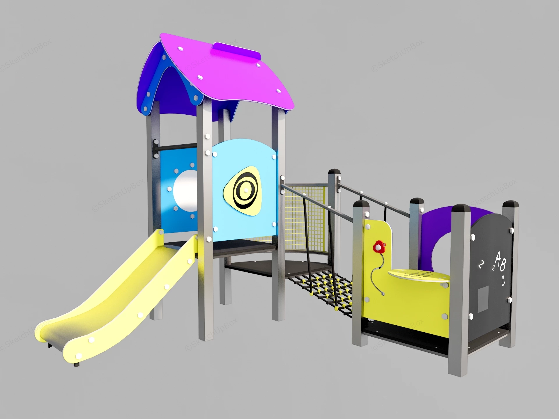 Small Backyard Play Set sketchup model preview - SketchupBox