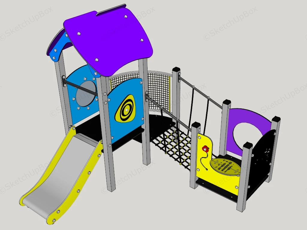 Small Backyard Play Set sketchup model preview - SketchupBox