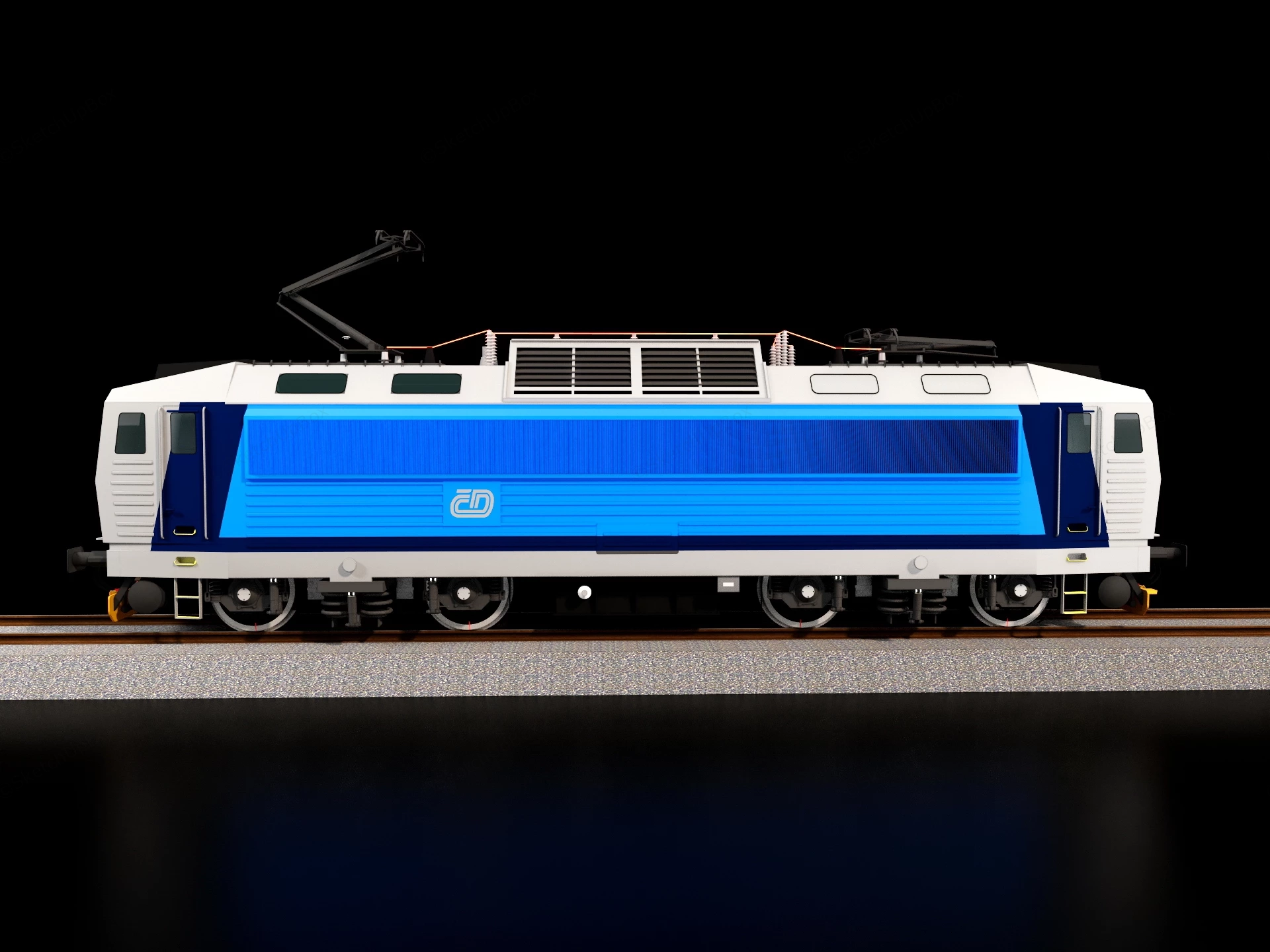 Electric Locomotive Engine sketchup model preview - SketchupBox