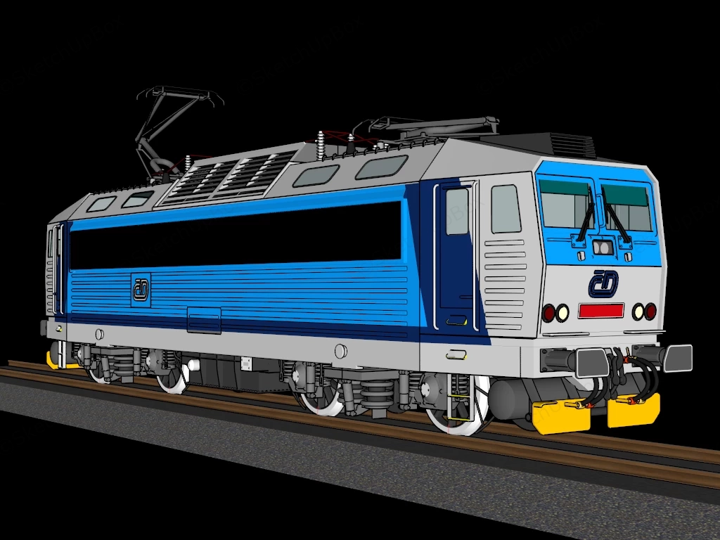 Electric Locomotive Engine sketchup model preview - SketchupBox