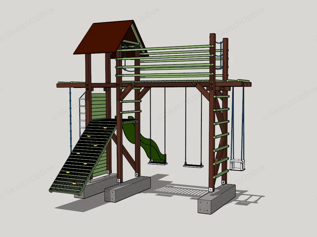 Jungle Gym Playset sketchup model preview - SketchupBox