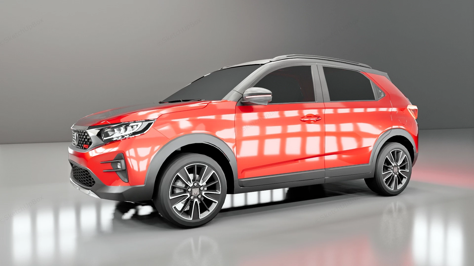 2023 Honda WR V RS sketchup model preview - SketchupBox