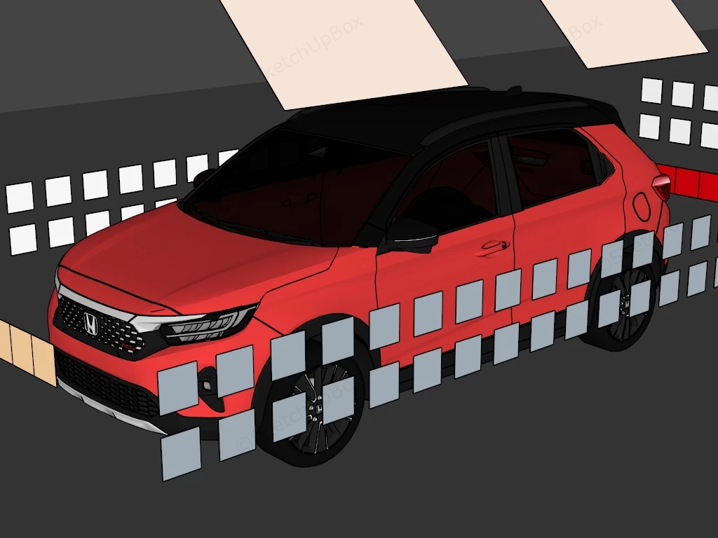 2023 Honda WR V RS sketchup model preview - SketchupBox